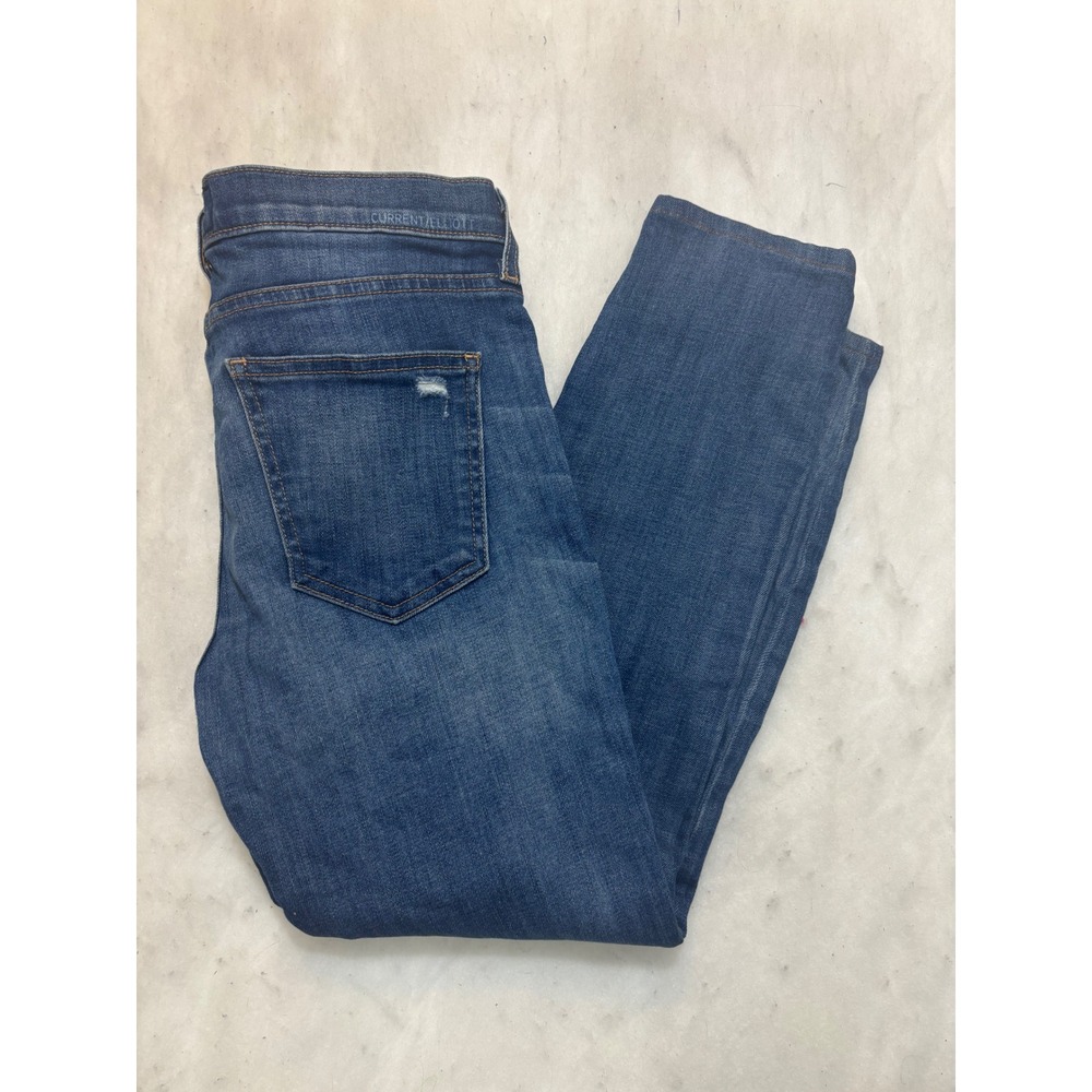 Current/Elliott The Stiletto‎ Niagara Destroy Distressed Skinny Jeans 28